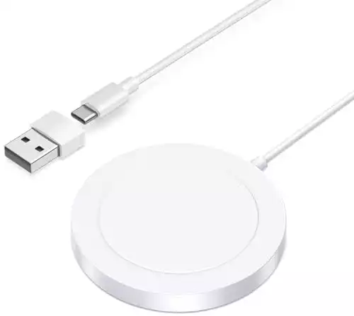 Bohuma Magnetic Wireless iPhone Charger: Mag-Safe Charging Pad Compatible with iPhone 16 15 Pro Max Plus 14 Pro Max Plus 13 12 Pro Max AirPods Pro 3 2- Fast Charger Pad Dock for Home Office