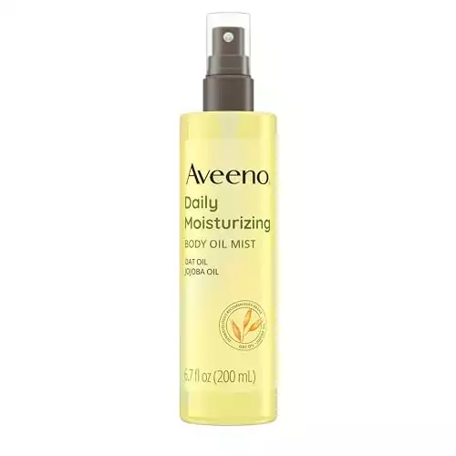 Aveeno Daily Moisturizing Dry Body Oil Mist with Oat and Jojoba Oil for Dry, Rough Sensitive Skin, Nourishing & Hypoallergenic Body Spray, Paraben-, Silicone- & Phthalate-Free, 6.7 fl. oz