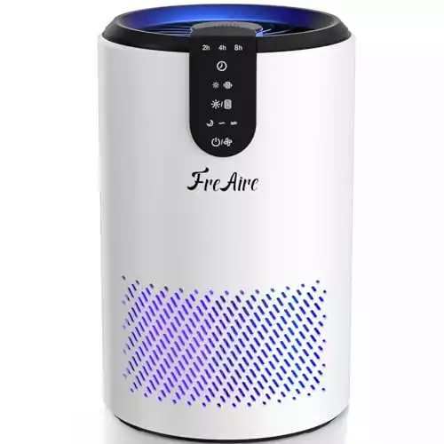 FreAire air purifier Room Up to 538 Ft²/h, HEPA Air Cleaner 3-in-1 Filter Pet Hair, Pollen, Smoke, Dust, Portable Air Purifier with Sleep Mode, Timer For Bedroom Office for Home