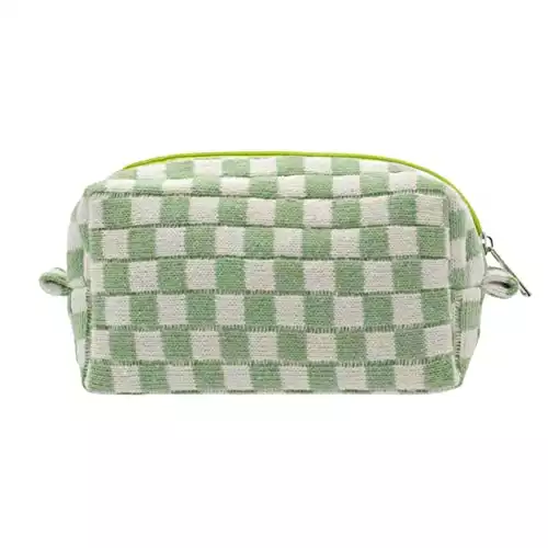 Checkered Makeup Bag