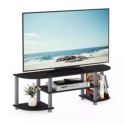 Furinno Turn-S-Tube Wide TV Entertainment Center, Black/Grey