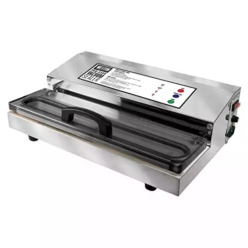 Weston Brands Vacuum Sealer Machine for Food Preservation & Sous Vide, Extra-Wide 5mm Bar for Sealing Bags up to 16