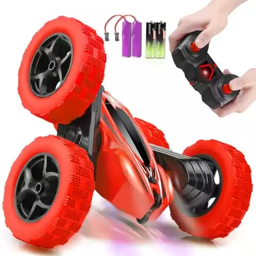 ORRENTE Remote Control Car, RC Cars Toys 2.4GHz 4WD Fast RC Car Kids Toys, Double Sided 360 Rotating Monster Truck Toys for Girls RC Truck Toy Cars for Boys