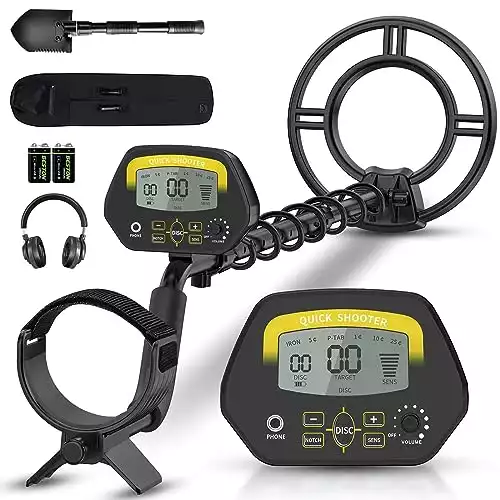 PalliPartners Metal Detector for Adults Waterproof-Professional Higher Accuracy Gold Detector with LCD Display,5 Mode,Advanced DSP Chip 12