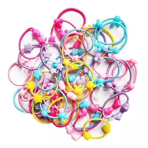 40 Pcs Colorful Hair Ties and Accessories Set