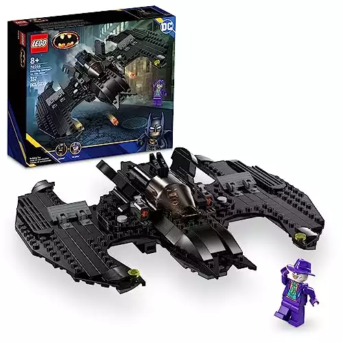 LEGO DC Batwing: Batman vs. The Joker 76265 DC Super Hero Playset, Features 2 Minifigures and a Batwing Toy Based on DC s Iconic 1989 Batman Movie, DC Birthday Gift for 8 Year Olds