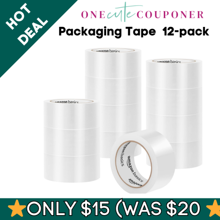 Packaging Tape for Shipping, Moving and Storing 12-pack ONLY $15 (WAS $20) Thumbnail