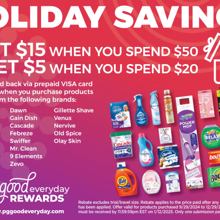 Free $15 Visa Gift Card From P&G When You Buy Select P&G Products! Thumbnail