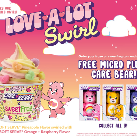  Free Care Bear Plushies at sweetFrog with any purchase! Thumbnail