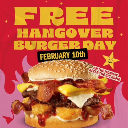 FREE Hangover Burger at Carl’s Jr. Today Only! (2/10) Thumbnail