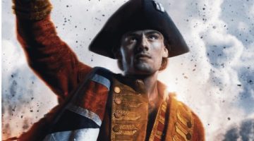 Promotional poster for Young Washington: a colonial soldier in a red coat and tricorn hat raises a rifle, with the title 'Young Washington' and 'Independence Day Weekend' text above and below.